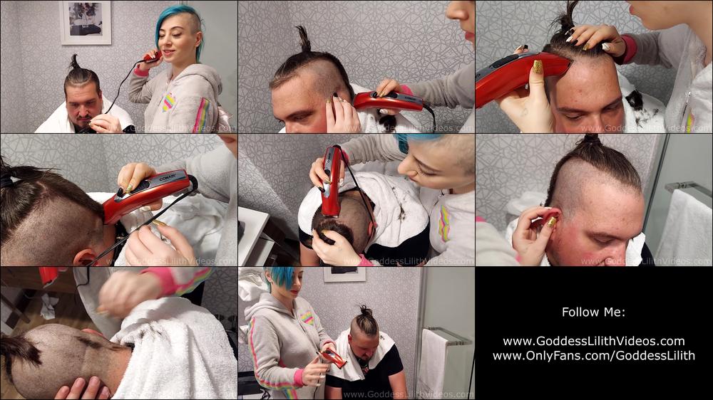Goddess Lilith Shaving My Subbys Head