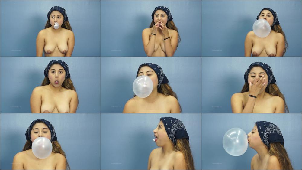 Vivian Blows Bubbles-Gets Pied