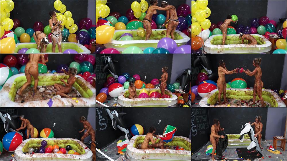 Rae n Cherri  Messy Balloon Destruction