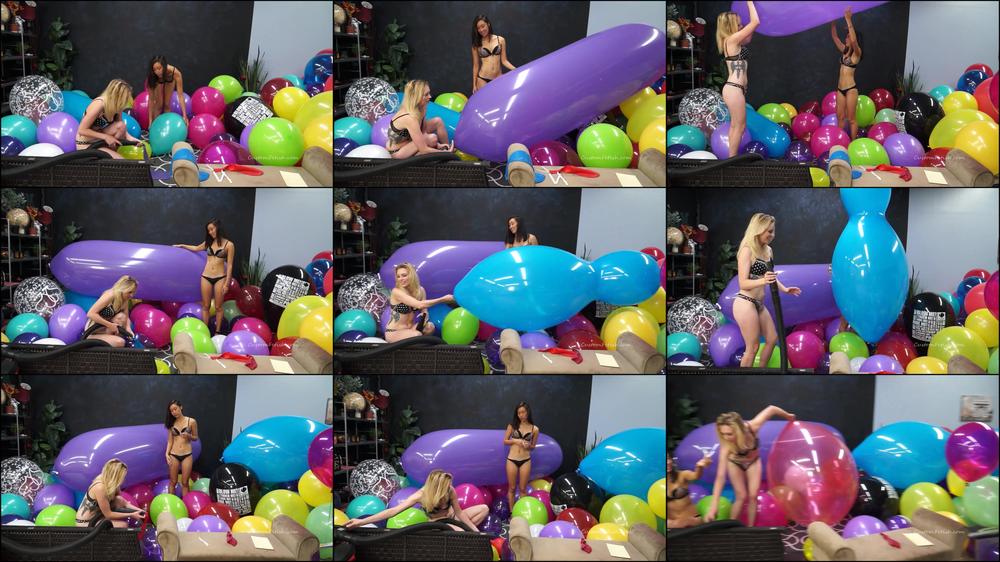 Kelly and Josey Inflate Huge Balloons