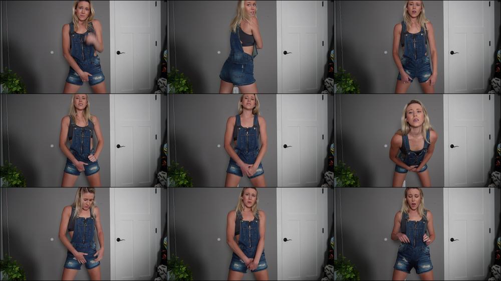 Pee Desperation Wetting In Overalls