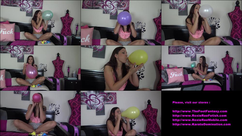 Roxieraefetish Ayla Aysel Blows To Pop Balloons