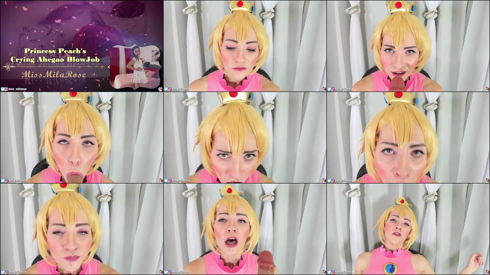 Princess Peach's Crying Ahegao Blowjob