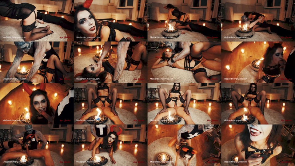 Mia Bandini Horny Devil Fucked Skeleton Halloween
