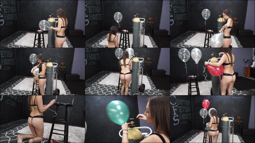 Renee Fills Helium Balloons