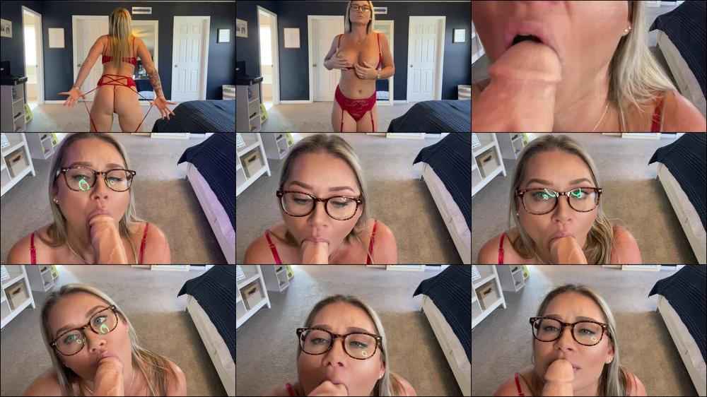 Red Lingerie BJ Facial