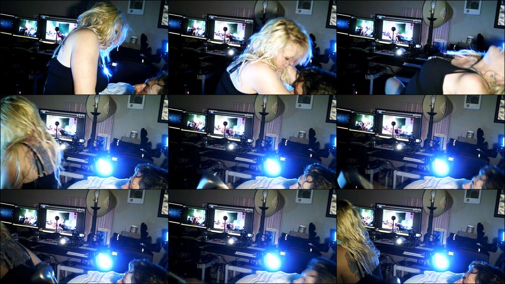 Blond bitch comes by to see me