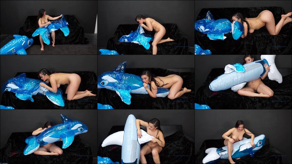 Roxy Inflates Blue Whale by Mouth
