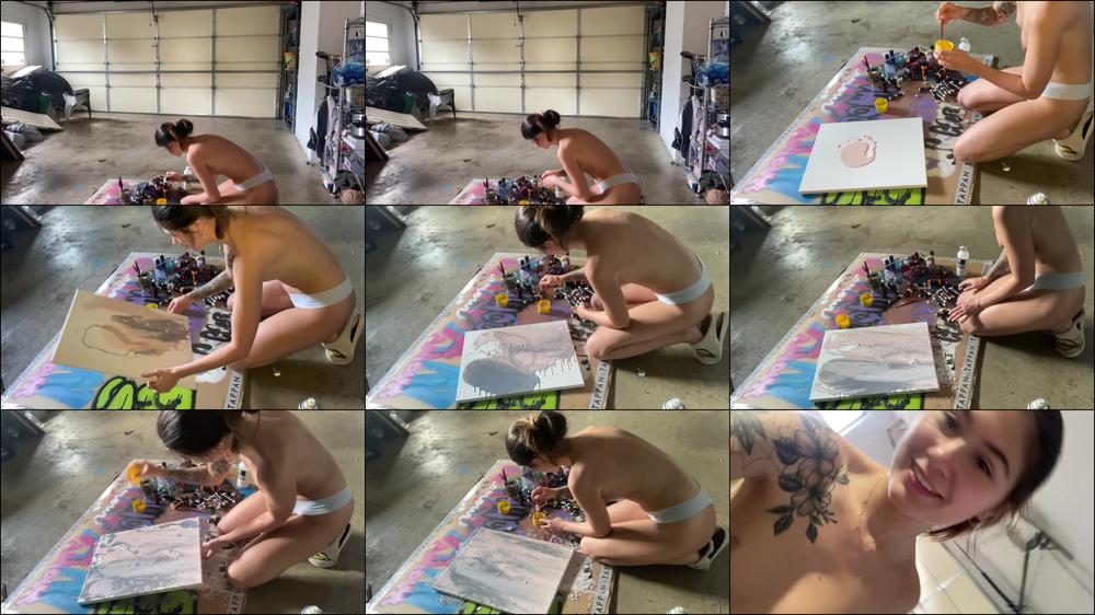 Charlottemae - Creating First Paint Pour - Manyvids
