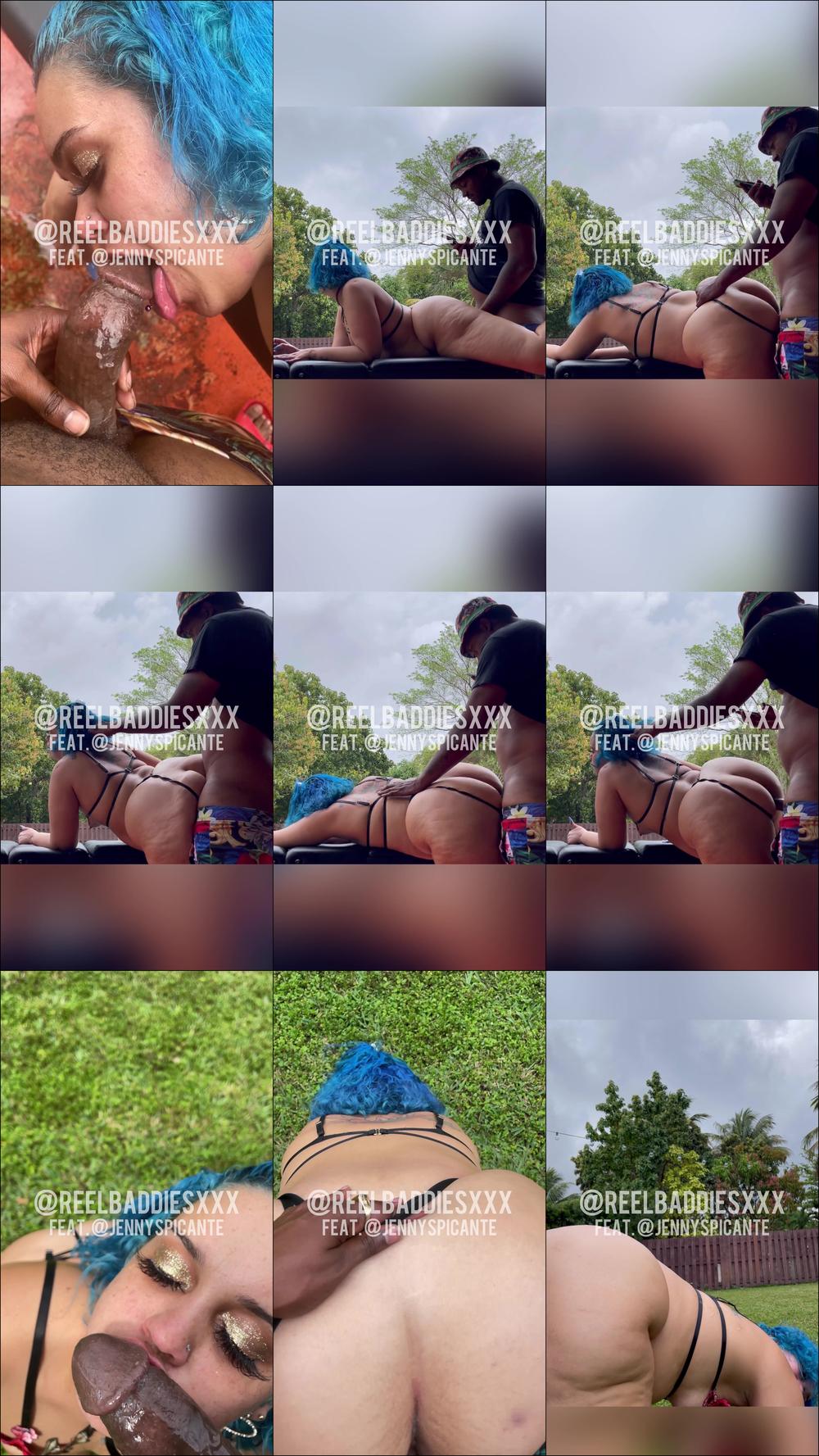 BBW Spicy Jenny Gets Fucked outside
