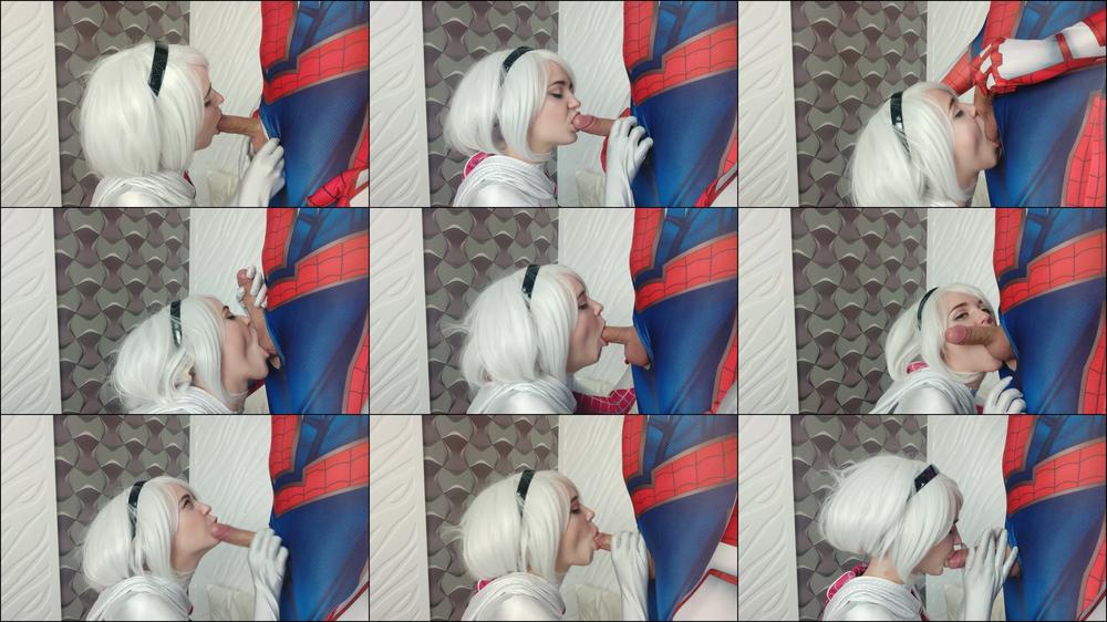 Gwen Stacy sucks cock and licks balls - Oct 3, 2020