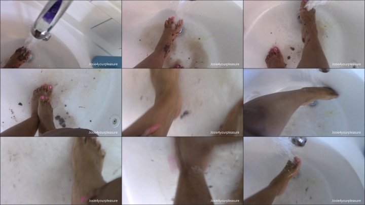 Josie4Yourpleasure Post Chocolate Cupcake Foot Smash Rinse