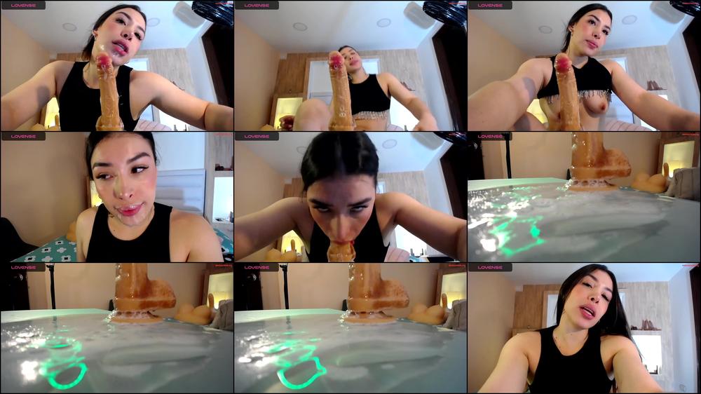 Slippery Dildo Enchantment: Latina's Tongue-Lashing Bliss