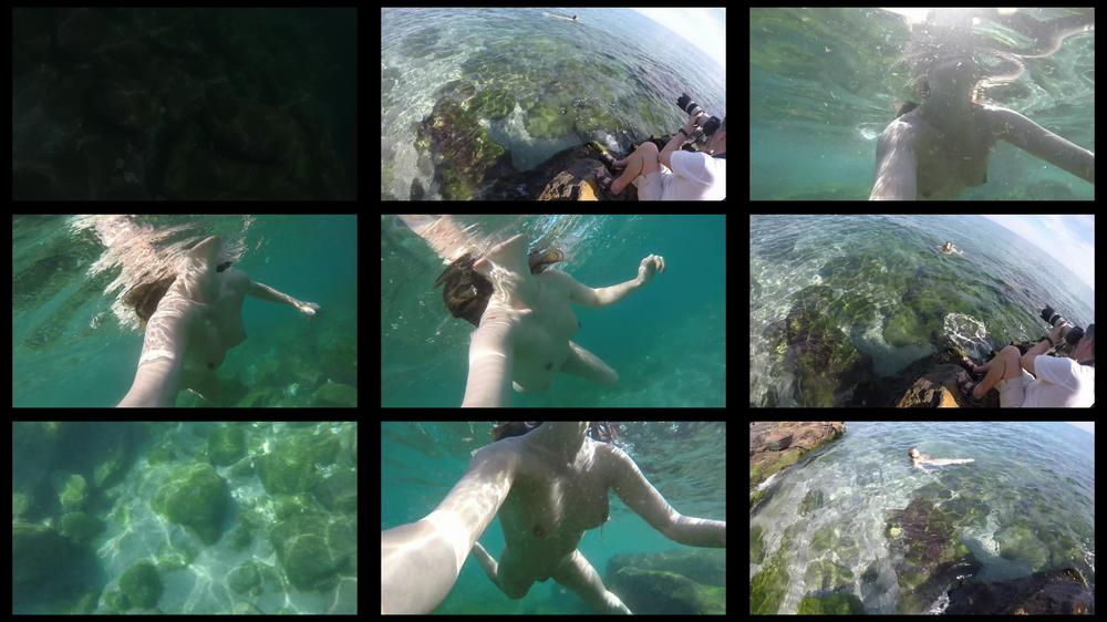 BTS - nude swimming in the sea