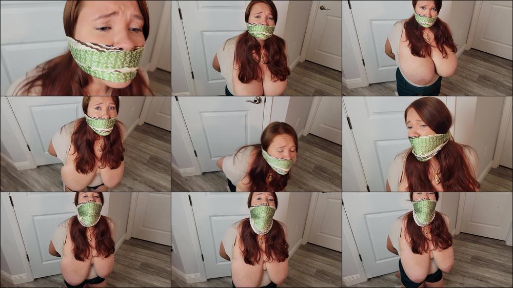 Over the Mouth Gag in Tight Shirt - May 1, 2023
