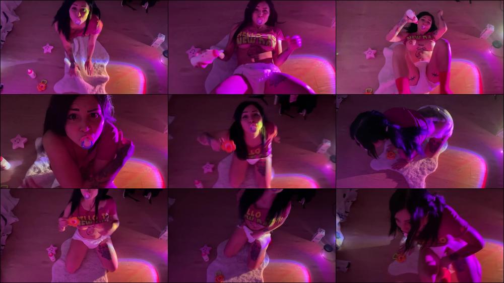 Diaper Fun With Bottle Of Milk