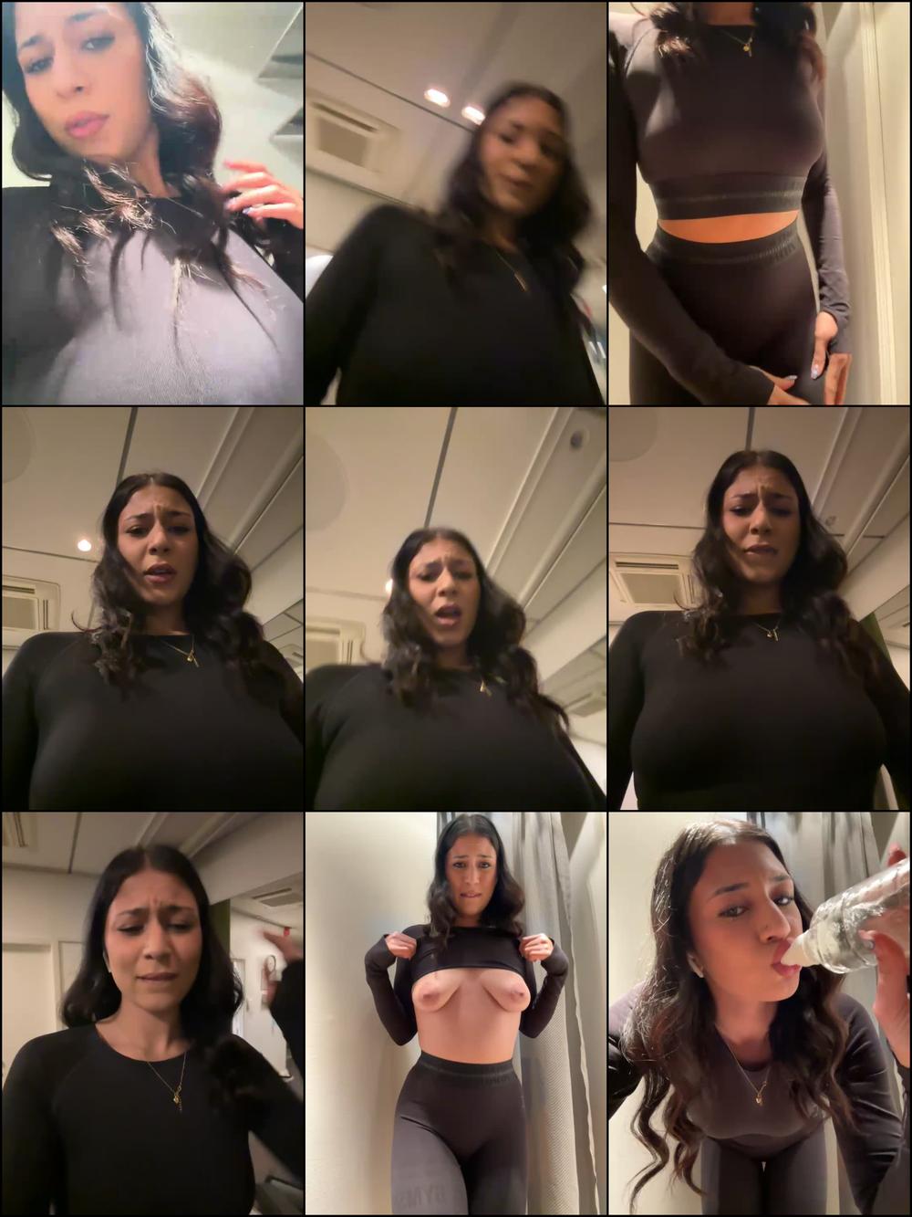 Milf training hot day in the gym POV