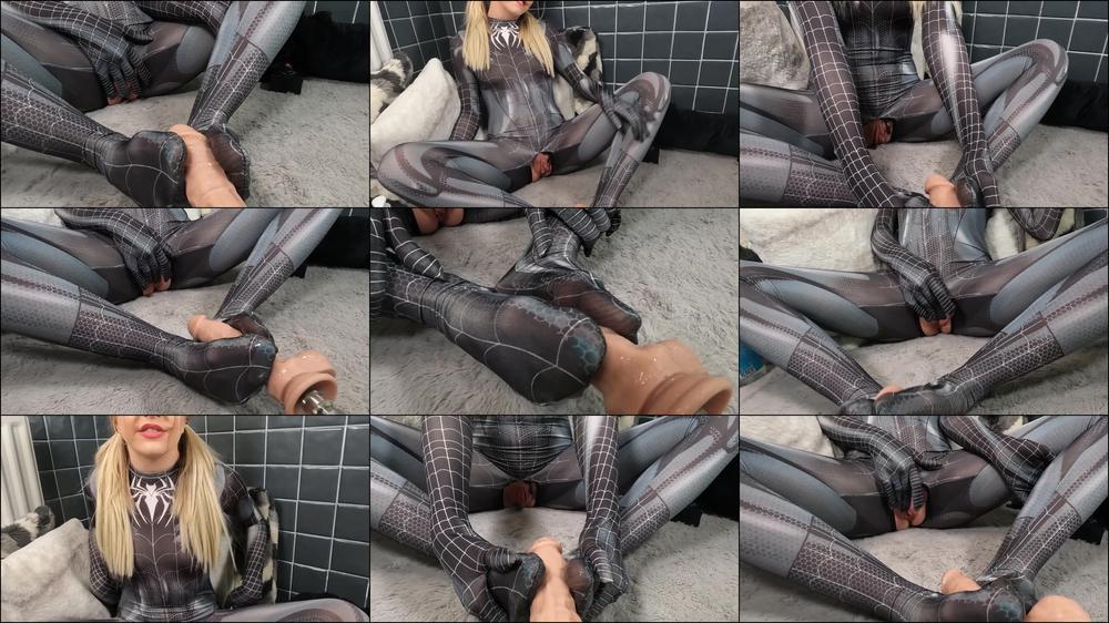 Spider Girl Solo Footjob