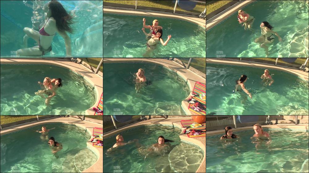 Anastasia & Amanda Swimming Tickle Fight