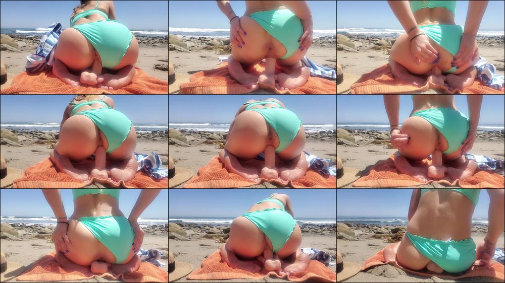 Dildo Riding on the Beach