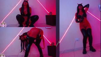 Succubus Demon Girl:dance & masturbation (Black Kitsune)