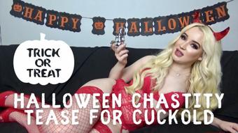 Halloween Chastity Tease For Cuckold (Lana Harding)