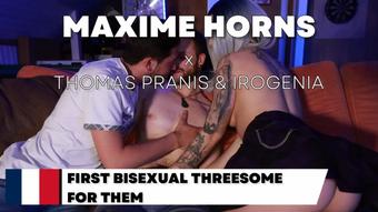 First FRENCH bisexual threesome (Maxime_horns)