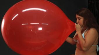 Natasha Blow Pops a 24 inch balloon (Custom Fetish)