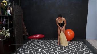 Cherri Inflates, Then Climbs in Balloon (Custom Fetish)