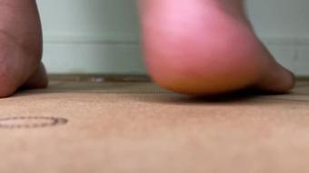 Natural Toe Nails Giantess Yoga Feet (Pink Foxx)