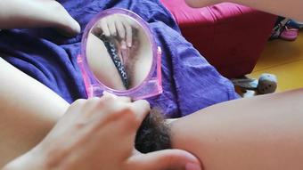 Cuteblonde666 Hairy Bush Play With Mirror (cuteblonde666)