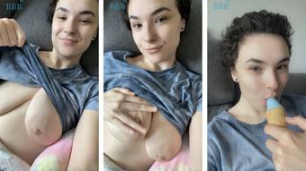 Boob and Ice Cream fun (Cyber Skye)
