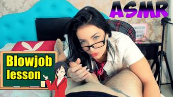 Hot teacher blowjob lesson ASMR creampie - June 17, 2019 (Emanuelly Raquel)