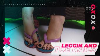 Leggings and toe nails - May 26, 2023 (PeachGanjaGirl)