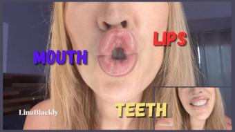 Square Shape Lips Fetish - Natural Makeup (LinaBlackly)