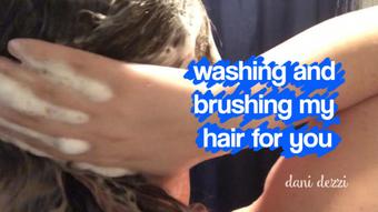 washing and brushing my hair for you - May 13, 2019 (Danidezzi)
