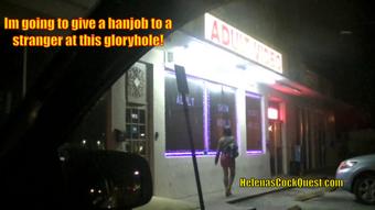 Im give GLORYHOLE HANDJOBS to strangers (Helenas Cock Quest)