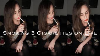 Smoking 3 Cigarettes on Live (Dani Lynn)