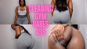 Cleaning Gym Babes Ass (BlackHottie)