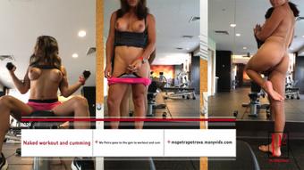 Naked workout and cumming twice (Ms Petra Petrova)
