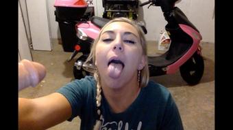 HUGEE CUM SHOT MOTER BIKE GAL GETS FACIAL * SMOKING (TABOOTHA_QUEENx)