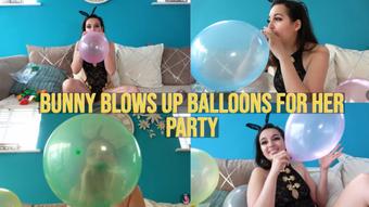 Bunny Blows Up Balloons For Her Party (Summer Fox)