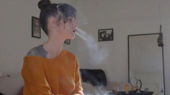 Smoking Marlboro Gold 100s in Sunlight (Dani Lynn)