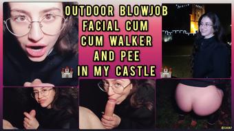 KINGDOM CASTLE BLOWJOB, CUM WALKER & PEE (Alfxnow)