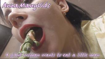 Annamanyvids A Giant Woman Wants To Eat A Little Man (AnnaManyVids)