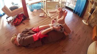 Ariel Anderssen Satin Clad Business Woman Hogtied (Ariel Anderssen)