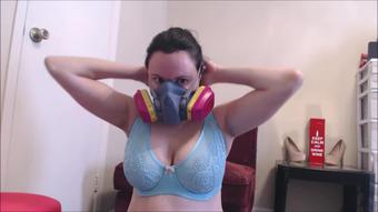 Gas Mask Bra and Panty modeling (PrincessDi)