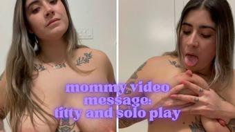 Mommy Video Message: Titty & Solo Play (stargirlmilf)