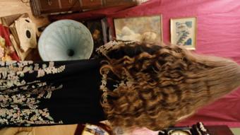 Long Haired Redhead Does Strip Tease in Vintage Lingerie (MadameBeatrix)