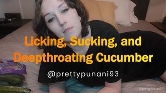 Licking, Sucking, and Deepthroating Cucumber (Lizzymaestro)